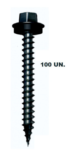 Tornillo Autoperforante Color Negro Aguja 14 X 2 1/2 X 100un