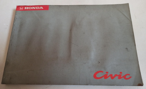 Libro Manual 100% Original De Usuario: Honda Civic 1992 (Usado)