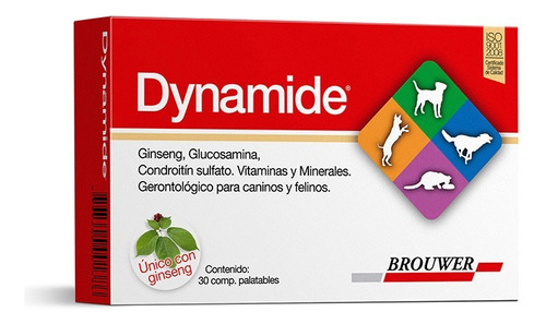 Brouwer Dynamide 30comp Suplemento Para Perros Mayoressenior