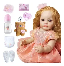 Comprar Jmjn Boneca Bebê Reborn Realista Menina 100% Silicone 55cm - Ideal Para Crianças A Partir De 6 Anos