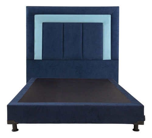 Cabecera Matrimonial Dicasa Bora Azul + Box Dicasa Bless