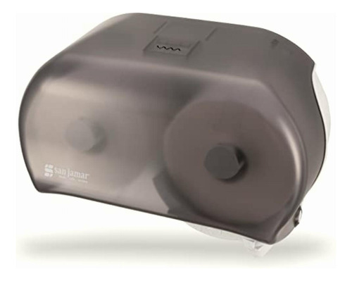 San Jamar R3600tbk Versa Twin Dual Bath Tissue Dispenser, Color Negro (black Pearl)