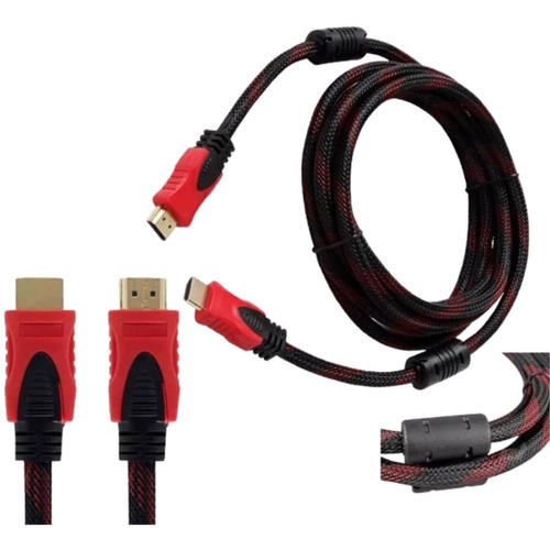 Cable Hdmi Punta Dorada Enmallado 1,5 Metros Full Hd