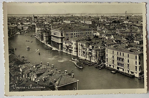 Antigua Postal, Panorama, Río, Venecia, Italia, P0266