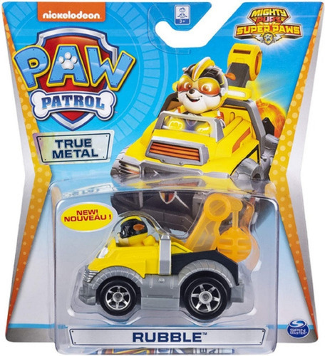 Paw Patrol Vehiculo Mini Rubble Migthy Pups Super Paws