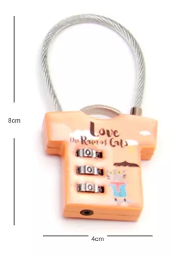 Candados De Cable Combinación Dígitos 6 Motivos