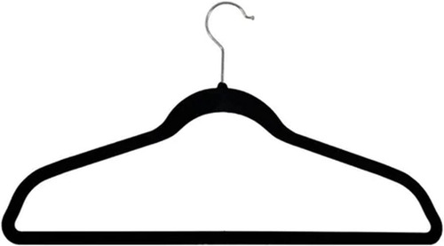 Set 50 Ganchos P/ropa Con Terciopelo Negros Cohesion Product