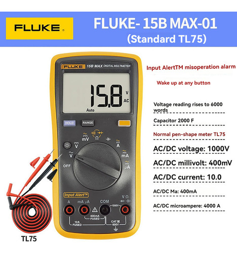 Multímetro Digital Multifuncional Fluke F15b+
