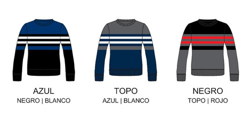 Imagen 7 de 7 de Sweater Rayado Hombre Pullover De Hilo Importado Liviano