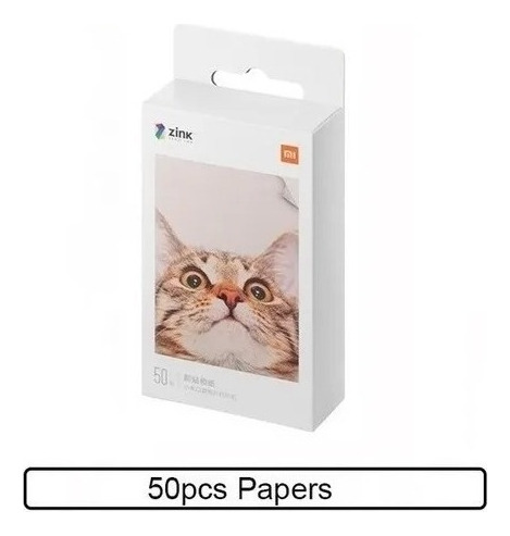 Refil Papel Fotográfico Impressora Portátil Xiaomi 50un + Cor Branco