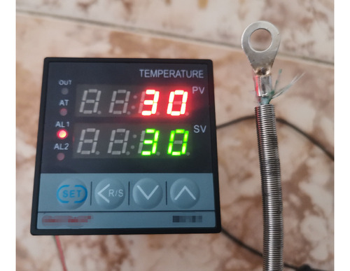 Reloj Temperatura Digital 12v Medidor Sensor Arandela