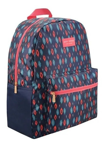 Mochila City Jacki Design Cor Azul E rOSA