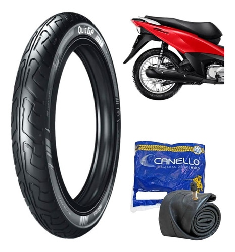 Pneu Tras 80/100-14 Ira Quiz + Camara Shineray Jet 125 2014