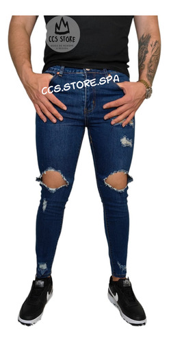 Pantalon De Hombre Azul Destroyer Pitillos