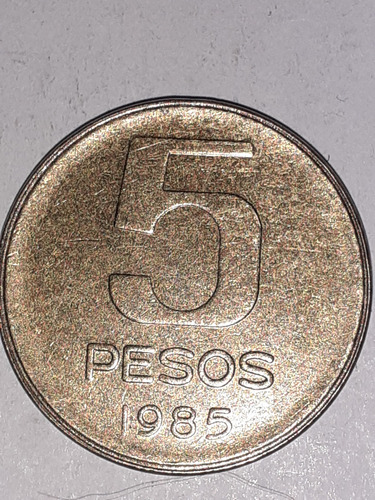 Moneda De 5 Pesos Del Año 1985 
