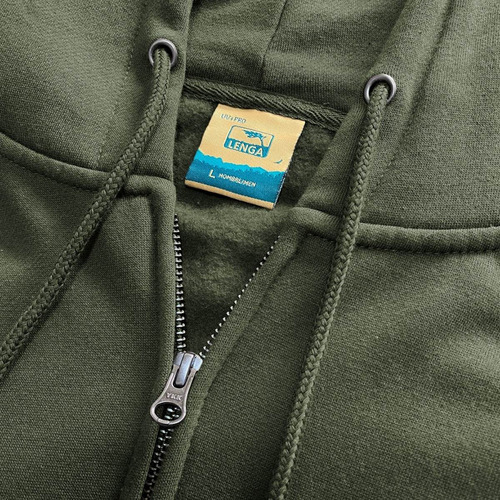 Polerón Con Capucha Y Cierre Ykk® Hombre Lingue Lenga®
