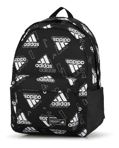 Mochila unissex Adidas Classic com estampa verde | Dexter