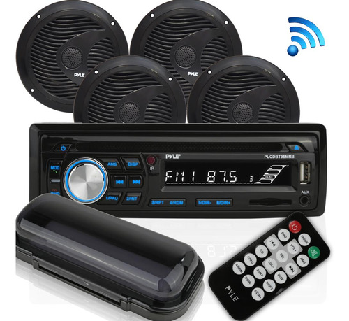 Kits De Radio Y Parlantes Para Bote Pyle Plcdbt95mrb