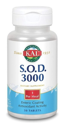 Sod Superoxido Dismutasa 100 Caps Glisodin Superantioxidante