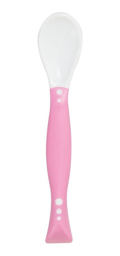 Colher Infantil Dobrável De Silicone 2 Uni Colorida Clingo Cor Rosa