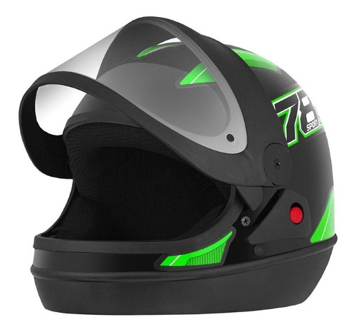 Capacete New Sport Preto/verde Tam 56 Cap-741ptvd Pro Tork