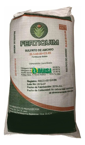 25 Kg Sulfato De Amonio Premium Fertilizante, Plantas