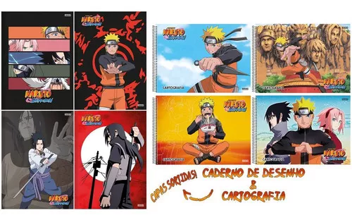 Kit 2 Cadernos Naruto Shippuden Brochurão + Caderno
