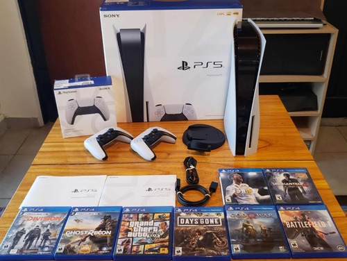 Playstation 5 De Disco + 8 Video Juegos