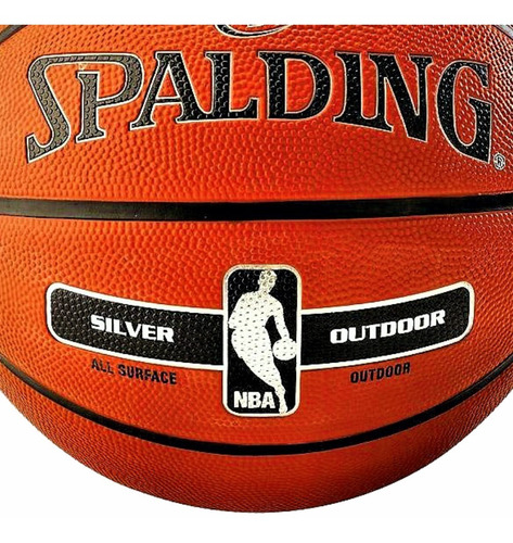 Pelota Básquet Spalding Nba Silver Pro Línea Oficial No.7
