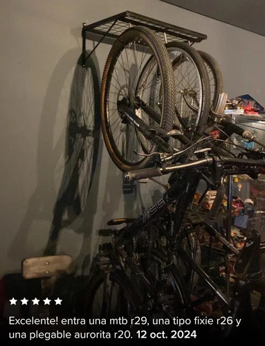 Gancho Soporte Pared Reforzado Estante Colgar 3 Bicicletas Negro