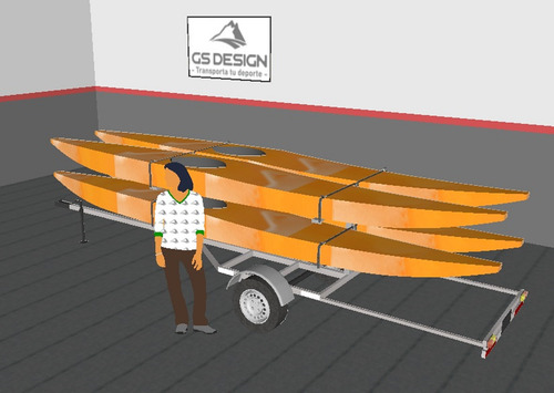 Trailer Para 4 Kayaks O Sup Modelo 4k - Gs Design