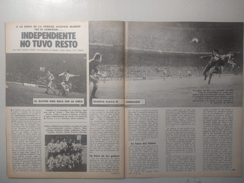 El Gráfico R. Central - Atl Madrid Gana A Independiente 1975 (Usado)