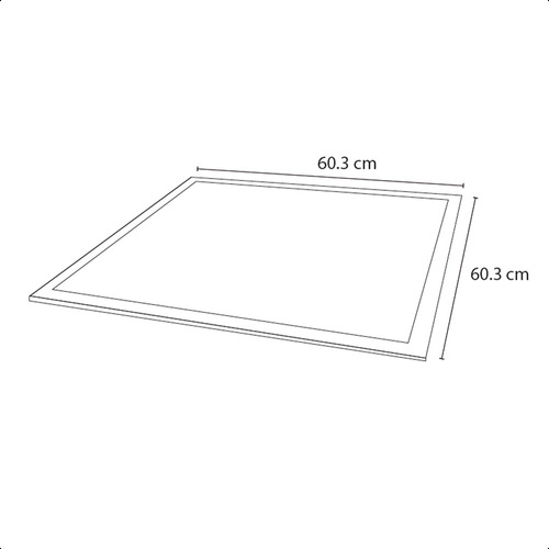 Luminario Icon Panel Led 40w 6500k 60x60 100-240v Backlit Estructura Blanco