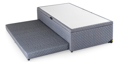 Base Box Baú Solteiro Com Colchão Auxiliar Jc