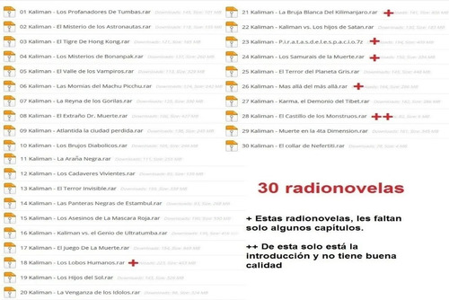 Kaliman - 30 Radio-novelas + Regalo