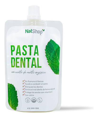Pasta Dental Natural Sabor Menta Orgánica - Natshop