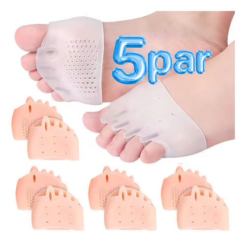 5 Pares Corrector Hallux Valgus Dedo Pie Separador Silicon