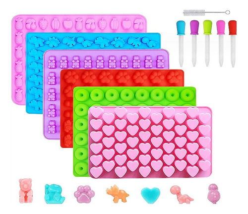 5pz Moldes Silicona Candy Y Bandejas For Cubitos De Hielo