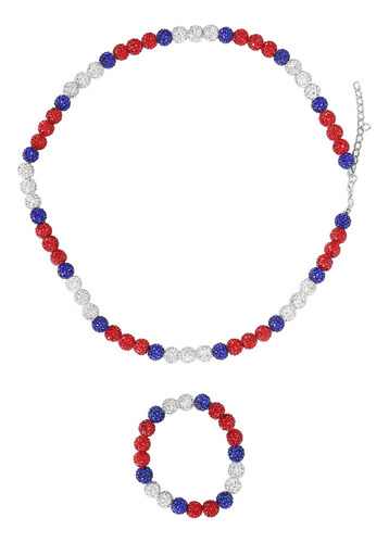 Conjunto De Collar Y Pulsera De Béisbol Con Diamantes De Imi