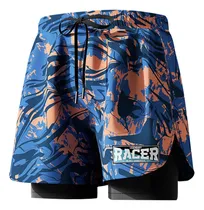 Comprar Shorts De Natación De Doble Capa Para Hombre Shorts