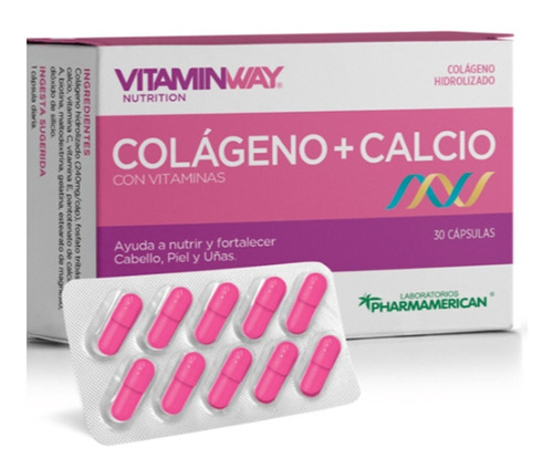 Vitaminas Colageno + Calcio Fortalece Piel Cabello Uñas X30
