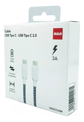 Cable Cargador Usb Tipo C - Usb Tipo C 2.0 Rca