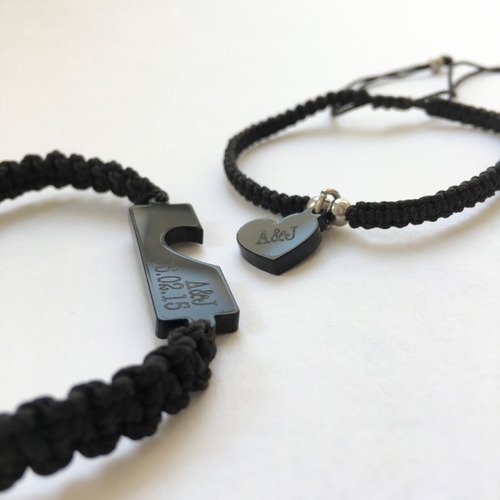 Pulseras Para Parejas Personalizadas Regalo Novios Corazón