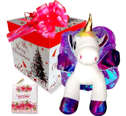  Regalo Unicornios Día De Niña Cumpleaños Mochila Con Caja