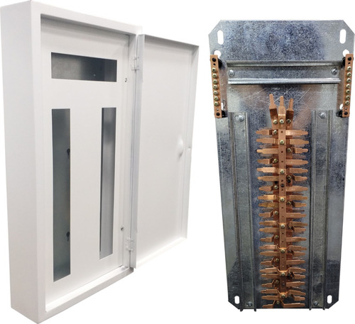Quadro Distribuição Sobrepor Com Kit Trifásico 44c Din 100a Cor BRANCO RAL 9003 - WEG