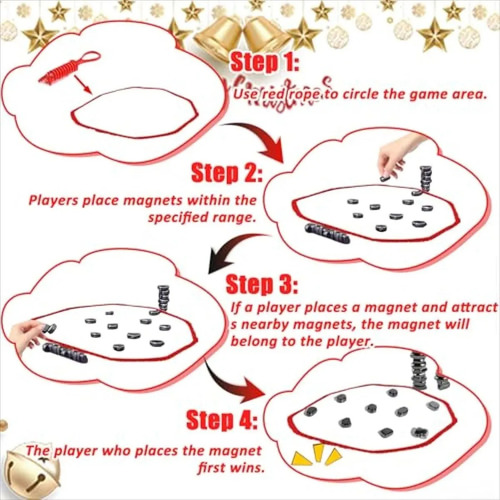 Juego De Ajedrez Magnético, Juego Familiar Para Navideñas