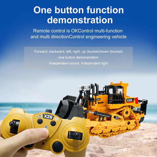 B Rc Bulldozer Rc Tractor Construcción, 1:24, 2.4 G, 9