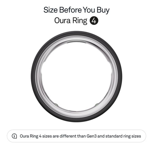 Anel Inteligente Oura Ring 4 Gen Cor Stealth 13 Open-box