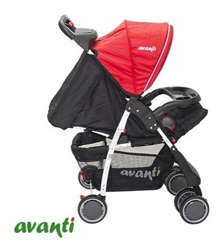 Cochecito Cuna Bebé Travel System Avanti Con Huevito Color Rojo