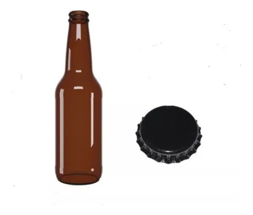 Botella De Vidrio Para Cerveza 12oz 355ml C/corcholata 48 Pz